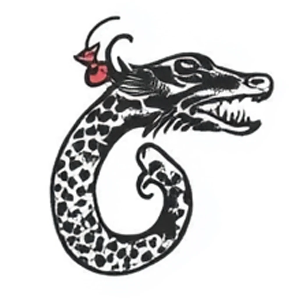 Soldier Billy Black and Grey Line Work Tattoo Design of A Winged Creature